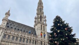 Kerstmarkt Brussel review - Grote Markt met kerstboom